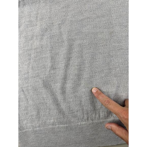 Banana Republic Men’s Merino Wool Half Zip Sweater L Heather Gray Luxury Preppy - Picture 6 of 10